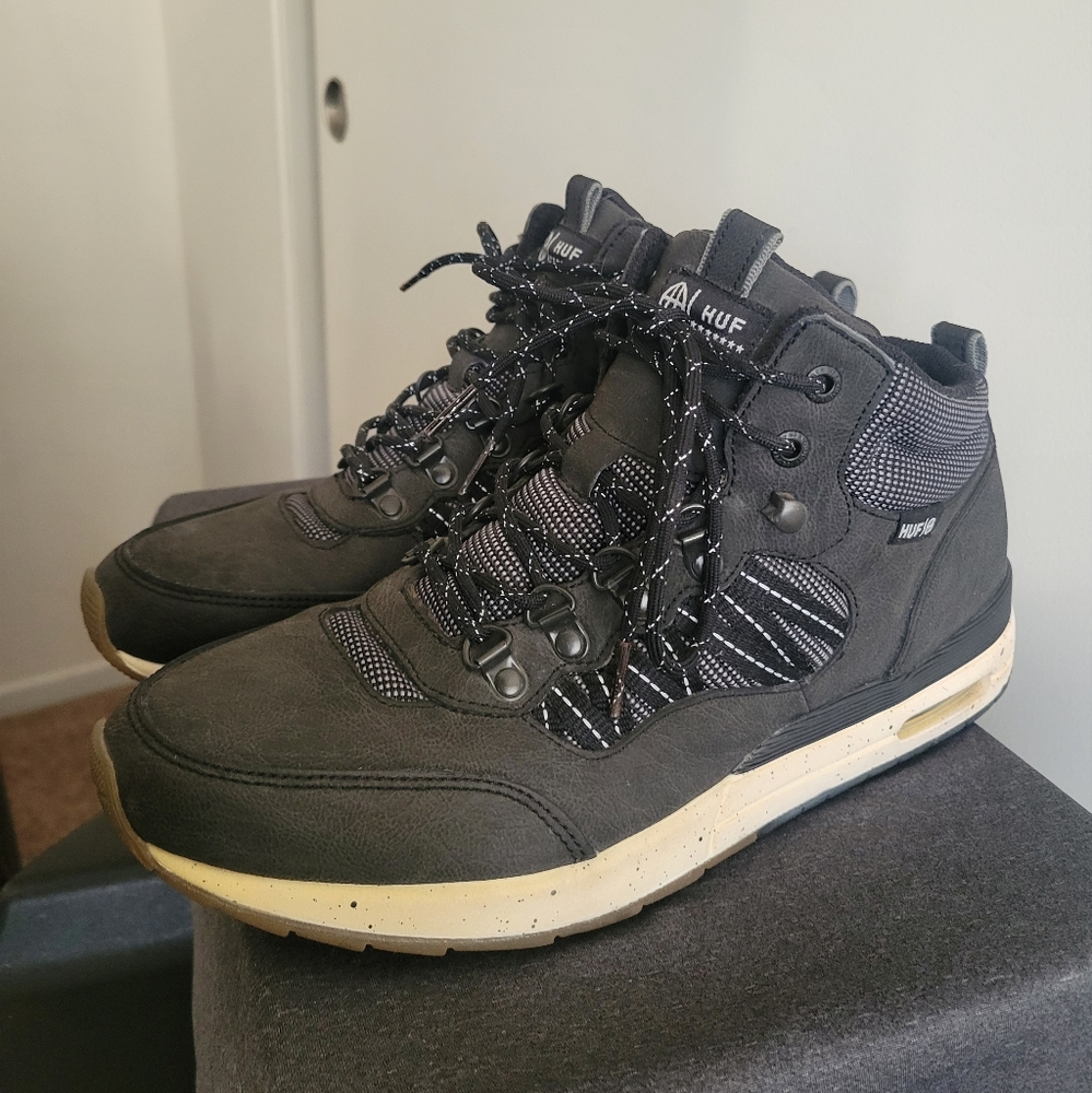 Huf HR Grey Leather Lace Up - Men's 10.5
